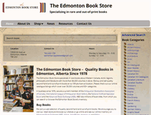 Tablet Screenshot of edmontonbookstore.com